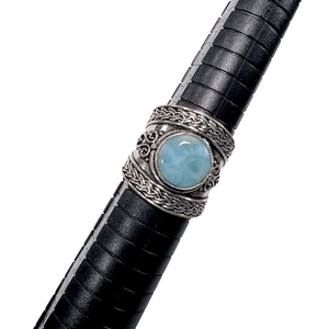 Larimar 925 Gemstone Ring size 7.5